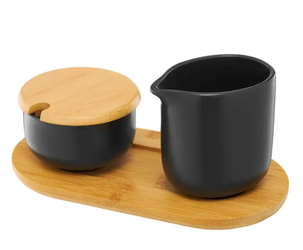 Komplet cukiernica i mlecznik AMBITION Natural 4el.