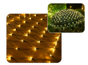 Kurtyna siatka 256 LED ciepły biały 2x2m