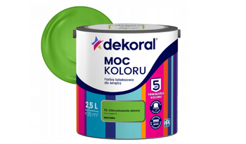 Farba lateksowa DEKORAL MOC KOLORU zdecydowanie zielony 2,5L
