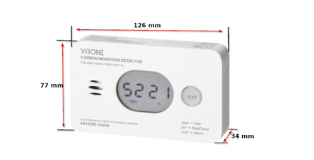 Czujnik czadu, dymu temperatury ORNO DC-7 bateryjny