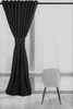 Zasłona gotowa welwetowa CASUAL CHIC BLACK 140x270 cm czarny na taśmie