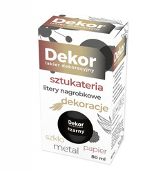 Lakier dekoracyjny DEKOR 80 ml CZARNY