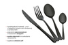 Zestaw sztućców VESPER BLACK komplet 24 sztućce ZWIEGER