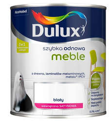 Farba szybka odnowa mebli DULUX biała 0,75L