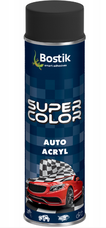 Lakier akrylowy BOSTIK SUPER COLOR AUTO ACRYL czarny mat 0,5L
