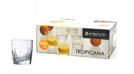 Komplet szklanek AMBITION TROPICANA 6 szt. 300ml