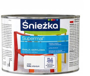 Emalia akrylowa ŚNIEŻKA EKO-SUPERMAL biała 0,4L