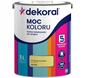 Farba lateksowa DEKORAL MOC KOLORU słoneczny blask 5L