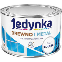 Farba do drewna i metalu JEDYNKA połysk biała 0,36L