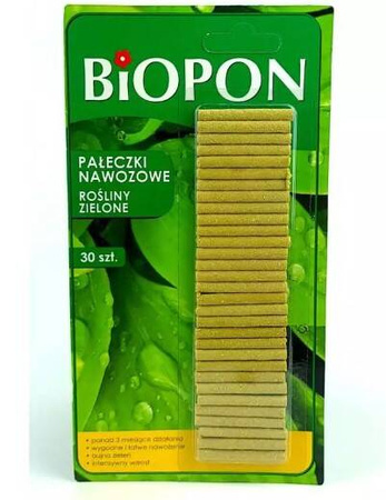 Pałeczki nawozowe BIOPON do roślin zielonych 30szt.