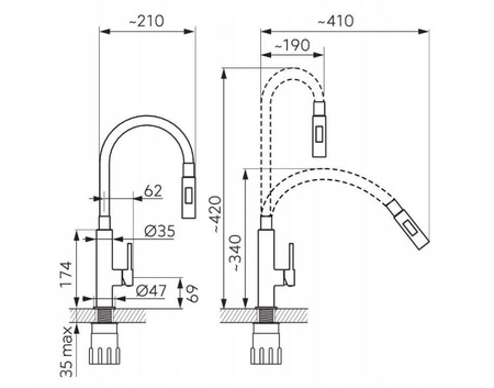 Bateria kuchenna FERRO Zumba Slim 2F biała