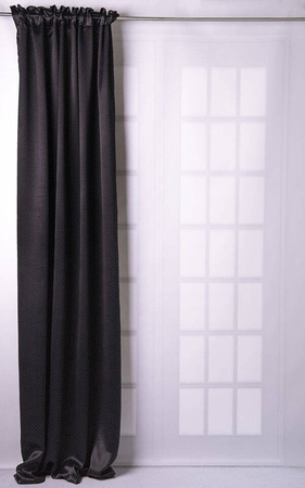 Zasłona zaciemniająca PURE CHIC 140×270 czarny na taśmie
