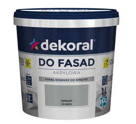 Farba elewacyjna akrylowa DEKORAL POLINIT popielaty 1L