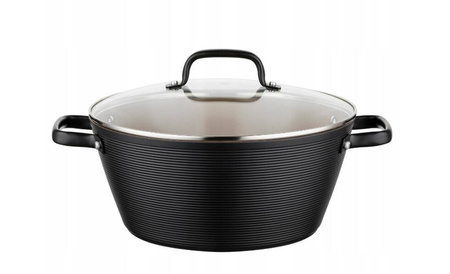 Garnek z pokrywką FLORINA CARINA BLACK 5,2L 28cm