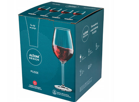Komplet kieliszków do wina Altom Design PLISSE 4x500ml