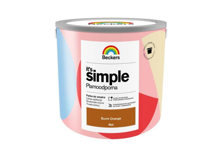Farba plamoodporna BECKERS IT'S SIMPLE Brunt orange 2,5L