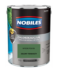 Farba chlorokauczukowa NOBILES zielony trawiasty 5L 6010