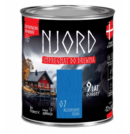 Impregnat do elewacji drewnianych NJORD bezchmurne niebo 0,75L