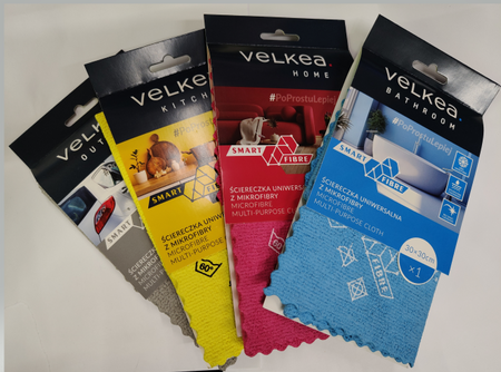 Ściereczka uniwersalna z mikrofibry VELKEA 30x30cm różne kolory