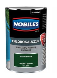Farba chlorokauczukowa NOBILES zielony mchowy 0,9L 6005