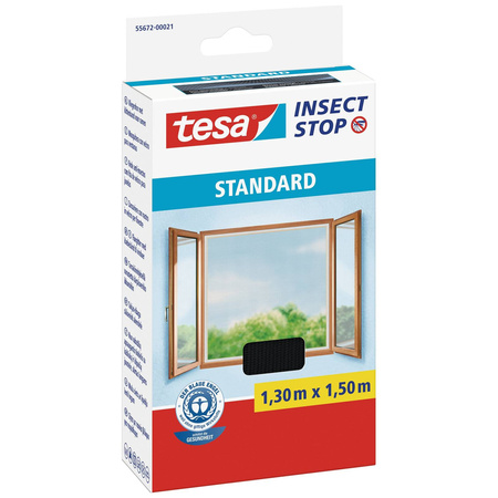 Moskitiera TESA Standard Okno 1.3m x 1.5m czarna