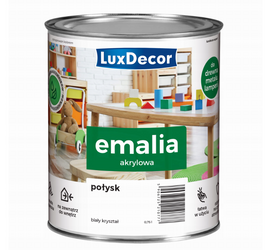 Emalia akrylowa LUXDECOR Biały kryształ 0,75L