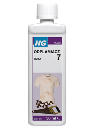 Odplamiacz do usuwania plam z rdzy z odzieży HG 20ml