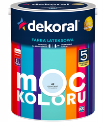 Farba lateksowa DEKORAL MOC KOLORU lodowy błękit 5L