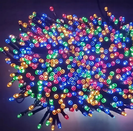 Lampki choinkowe LED 200L 13m multikor FLASH