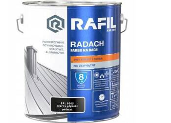 Farba dachowa RAFIL RADACH RAL9005 czarny 10L półmat