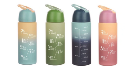 Butelka plastikowa z miarka i blokadą 500ml różne kolory