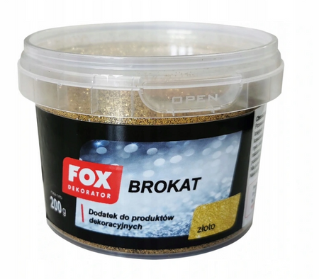 Brokat dodatek dekoracyjny FOX złoty 200g