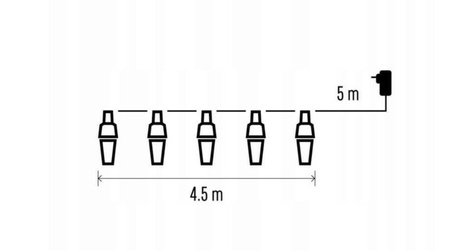 Łańcuch 10LED EMOS ACRYLIC PARTY BULBS IP44 ciepły biały