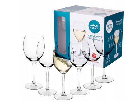 Komplet kieliszków do wina białego Altom Design DIAMOND 6x250ml