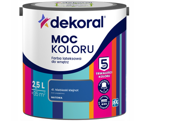 Farba lateksowa DEKORAL MOC KOLORU niebieski klejnot 2,5L