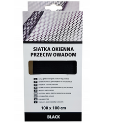 Moskitiera siatka okienna przeciw owadom SCLEY 100x100cm czarna
