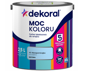 Farba lateksowa DEKORAL MOC KOLORU niezapominajka 2,5L