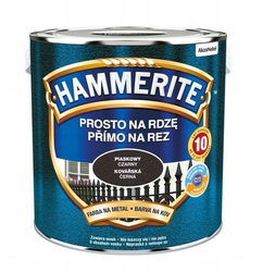 Farba HAMMERITE Prosto na rdzę czarny piaskowy 2,5 L