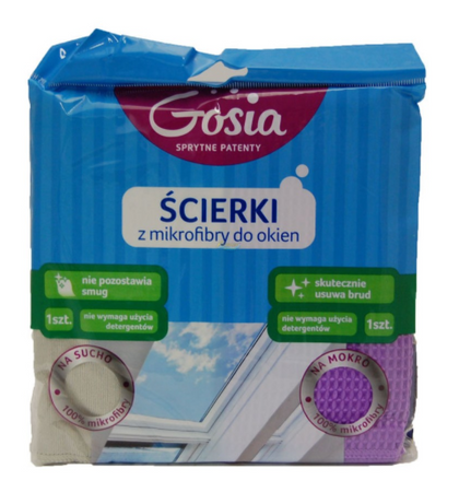 Ściereczka z mikrofibry do okien GOSIA 1szt.