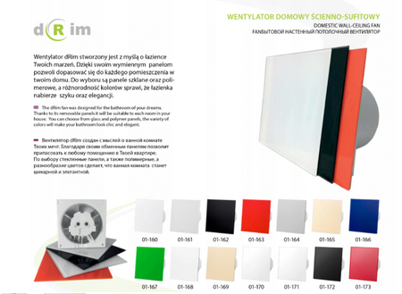 Wentylator łazienkowy airRoxy dRim Ø100 RMS BB 01-065 Czujnik ruchu + Wyłącznik czasowy