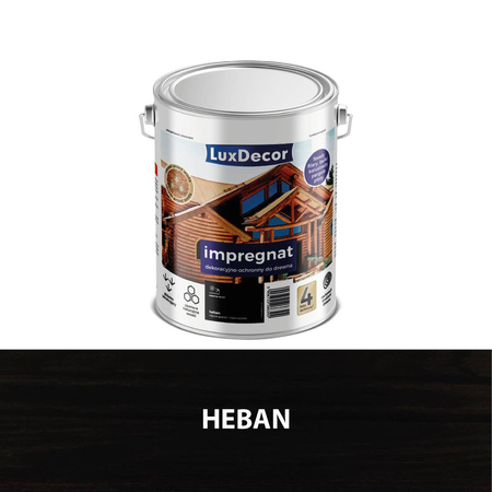 Impregnat do drewna dekoracyjno-ochronny LUXDECOR Heban 4,5L