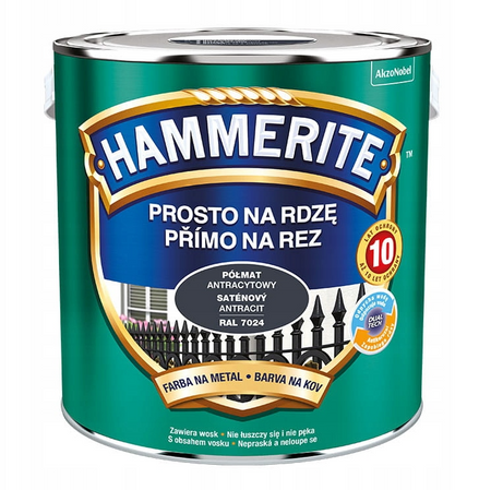 Farba HAMMERITE Prosto na rdzę antracyt półmat 0,7 L