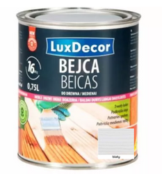 Bejca do drewna LUXDECOR biały 0,75L