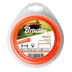 Żyłka TRIMMER, kwadrat  BRADAS 2,4mm x 15m ZTK2415B