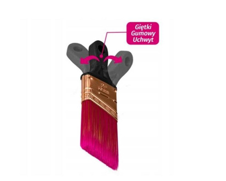 Pędzel płaski BLUE DELPHIN HANDLE SOFT NINJA 50mm