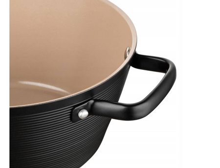 Garnek z pokrywką FLORINA CARINA BLACK 5,2L 28cm