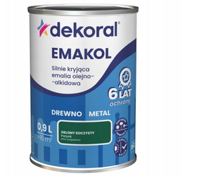 Farba olejno-alkidowa DEKORAL EMAKOL STRONG zielony soczysty połysk 0,9L