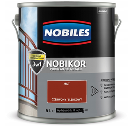 Podkład antykorozyjny do metalu NOBILES NOBIKOR czerwony tlenkowy 5L