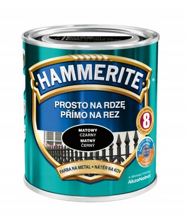 Farba HAMMERITE Prosto na rdzę czarny mat 0,7 L
