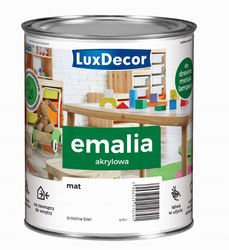 Emalia akrylowa LUXDECOR Śnieżna biel 0,75L mat